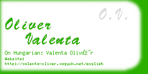 oliver valenta business card